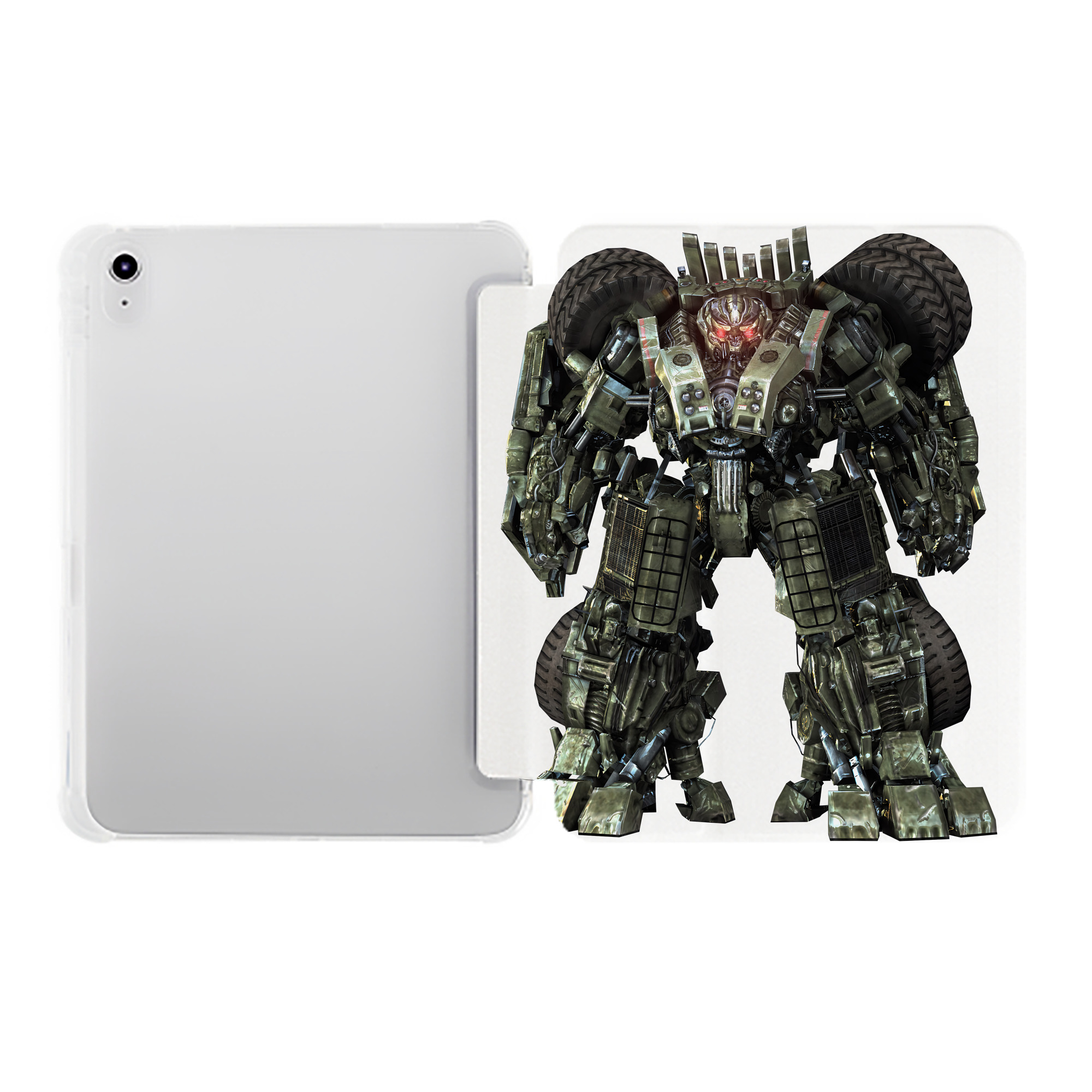 （画像用） Transformers トランスフォーマー IPad ケース ペン収納付き 三つ折りスタンド PUレザー×シリコン 対応機種9.5/10.5/10.9インチ